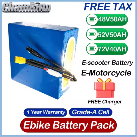 48V 52V 30ah 50ah Electric bike Electric Scooter 60V 72V cham rider 25 35ah 40ah 45ah ebike battery 