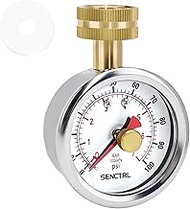 SENCTRL 0-100 psi Water Pressure Gauge Test with Lazy Hand, Lead-Free, 2-1/2" Dial Size, 3/4" Female