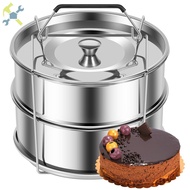 Stackable Steamer Insert Pans with Handle Lid 304 Stainless Steel Pot Stackable Pot in Pot Insert Do