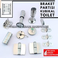 - Stainless Steel Toilet Cubicle Partition Bracket Box Set