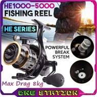 【READY STOCK】LINHUE Professional Fishing Reel HE SERIES HE1000-5000 Maximum Drag 10KG 5:2:1 High Spe