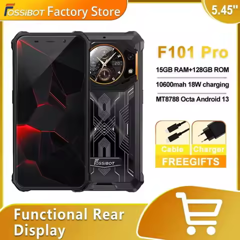 FOSSiBOT F101 PRO Smartphone 8GB 128GB 10600mAh 18W Fast Charge Mobile Phone 24MP 5.45'' HD+ Display