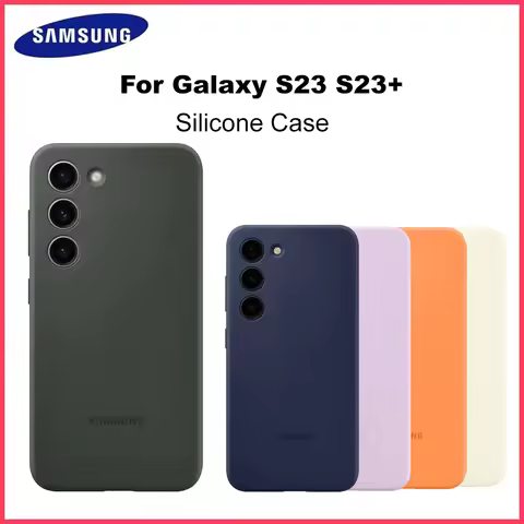 Original Samsung Galaxy S23 S23+ 5G Silicone Case Soft Back Shockproof Silicone Phone Case for S23 S