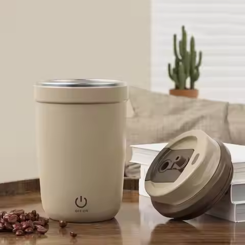Automatic Coffee Stirring Mug Rechargeable Milk Mixing Cup Electric Stainless Steel Lazy Rotating Mu