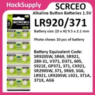 SCRCEO AG6 LR920 371 LR69 Alkaline Button Battery 1.5V