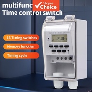 Digital Timer Switch 220V 30A 7-Day Weekly Programmable 168H Controller With Outdoor Waterproof Box 