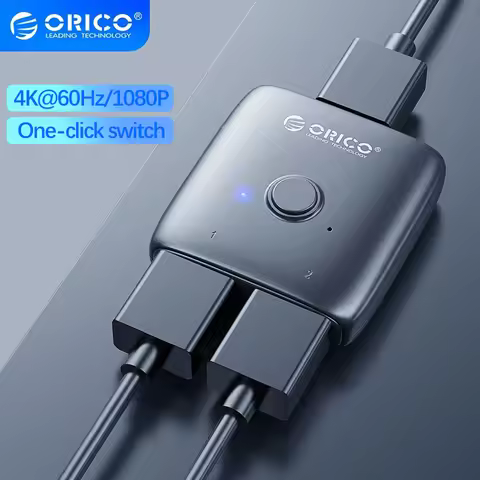 ORICO HDMI Switcher 4K Bi-Direction 2.0 HDMI Switch 1x2/2x1 Adapter 2 in 1 Out Converter for PS4/5 X