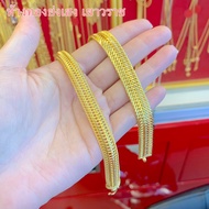 สร้อยข้อมือทอง2สลึง YHGOLDแพลอเรนซ์/หลังเต่าโปร่ง/มัดกลาง ทองคำแท้96.5%ขายได้จำนำได้