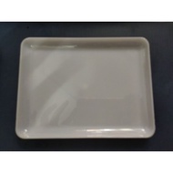 White plastic plate 12cm x 16cm