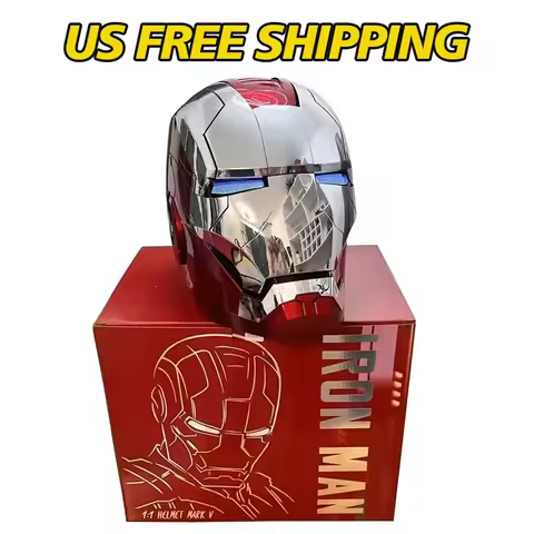 [US SHIPPING]Iron Man MK5 Helmet Electric JARVIS English Voice Control Prop