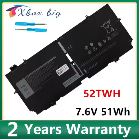 52TWH XX3T7 Laptop Battery For Dell XPS 13 7390 9310 2-IN-1 P103G001 P103G002 7.6V 51Wh