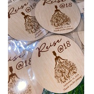 Wood Design Ref Magnet Souvenir for debut 18th BIRTHDAY Minimalist Rustic