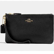 COACH BRAND WRISTLET IN LEATHER (BLACK) NEW