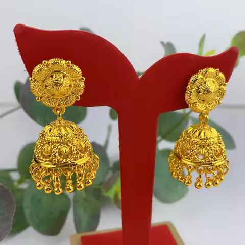 Fashion Dubai Tassels Earrings African Dubai Gold Color Drop Earrings For Women Pendant Stud Earring