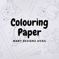 Kids / Children Colouring Paper A4/A5 80/100gsm 20/50/100 sheets [Learning / Birthday Gifts / Party 