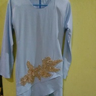 baju kurung budak berfesyen baby blue