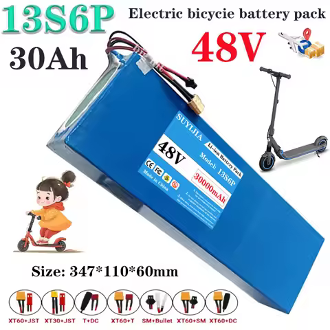 18650 13S6P 100% Original 48V 30Ah 13S6P lithium battery 48V 30000mAh 1000W City Coco electric scoot