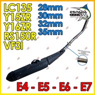 ESPADA Racing Exhaust Pipe LC135/Y15ZR/RS150R/RSX/VF3I E4/E5/E6/E7 Standard Racing Pipe Comp [Sekali