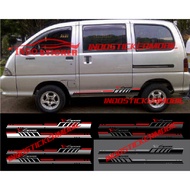 Cutting espass car stickers, list of side body stripes stickers for the daihatsu Espass latest espas