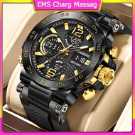 【Hot Sale】 ༻ ㈙ ㈃ M05 new lige military watches for men luxury sport chronograph alarm wristwatch ​waterproof quartz big clock digital male watch