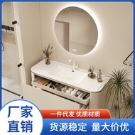 M-8/ Stone Plate Bathroom Cabinet Washstand Bathroom Washbasin Cabinet Combination Kelian Whole Washbin round Mirror Sea