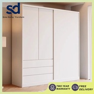 Sime Darby🇸🇬Luxury Wardrobe With Drawers E0 Solid Wood Wardrobe Cabinet 60cm Depth Cupboard For Clot
