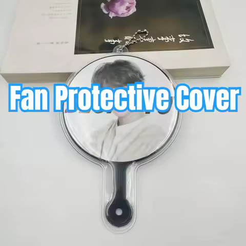 2pcs Double-sided Supporting Star Idols Concert Hand Fan Protection Sleeve Mini Korean King Fan Cove