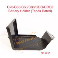 Honda C70/C50/C65/C86/GBO/GBOJ Battery Case Holder Battery Stay Honda Bulat Kaki Tapak Bateri Cover 