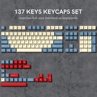WOMIER 138 Keys Retro Brown Gray PBT Keycap Double Shot Cherry Profile Key caps for Cherry MX Switch