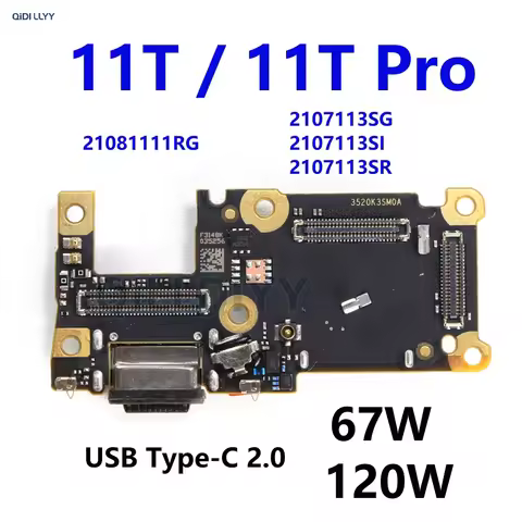 For Xiaomi Mi 11T 11T Pro 5G With IC Quick Charge Dock Board Connector USB Charger Charging 67W 120W