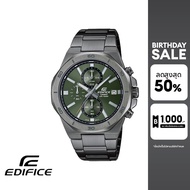 [ของแท้] CASIO นาฬิกาข้อมือผู้ชาย EDIFICE รุ่น EFV-640DC-3AVUDF วัสดุสเตนเลสสตีล สีเขียว