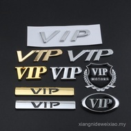 New Style Unique VIP Car Logo Car VIP Word Logo Side Logo Decorative Sticker Modified Metal Tail Log
