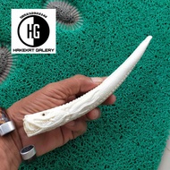 pipa once sedotan tulang iga duyung ukir naga D76