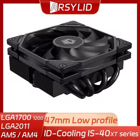 ID-Cooling IS-40-XT 47mm Low Profile Radiator 13th LGA1700 Ryzen AM5 Am4 CPU Cooler IS40 XT