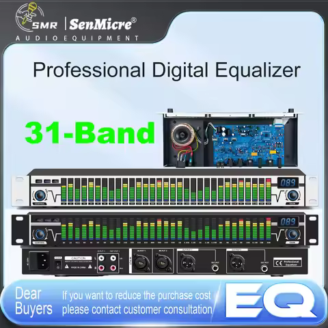 SenMicre EQA31 Professional Digital Equalizer Graphic Equalizer Led Audio Sound Processor Sound Syst