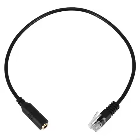 3.5mm Headset To RJ9 Phone Adapter 3.5mm Female Head Jack To 4P4c Male Plug Headphone Jack To RJ9 Ca