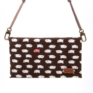 QQ訊息手機包-咖啡小豬 (適用5.7吋以下手機)