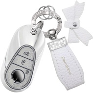 For Mercedes Benz Key Fob Cover with Fashion Bowknot Diamond Keychain,Enchanting Diamond Patterns So