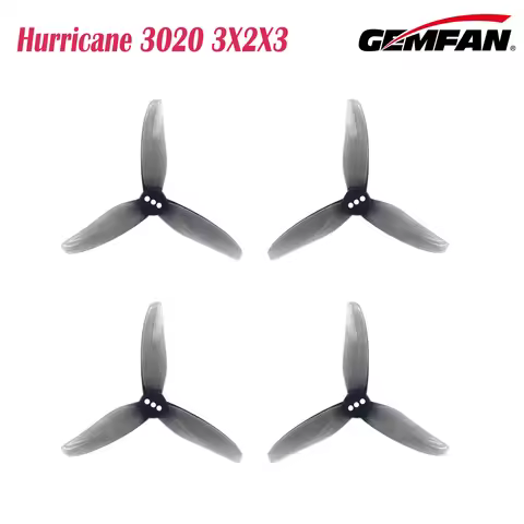2pair Gemfan Hurricane 3020 3X2X3 3-Blade PC Propeller 2mm for 3inch Propeller FPV Freestyle Toothpi