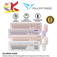 Alcatroz Jellybean A5000 Wireless Keyboard and Mouse Combo Set Silent 104 Keys Dual Mode Bluetooth 2