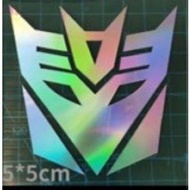 Sticker Motorcycle Laser  Autobot Decepticon 5cm X 5cm