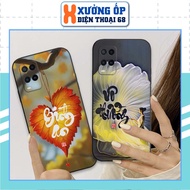 Oppo A54 / A55 case with flowers, calligraphy, peace of mind, peace