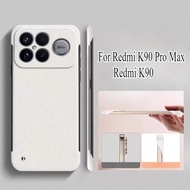 Frameless Ultra Thin Matte Sandstone Case For Redmi K90 Pro Max Hard PC Shockproof Phone Back Cover 