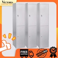 VICTORIA FURNITURE  2 CSL Compartment Steel Locker Cabinet [1 pc ONLY] *READY STOCK*