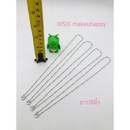 Genuine Stainless Steel Necklace Tk Pattern 1.0mm Length 18 Inches Decorate Beads Small And Shiny Cu