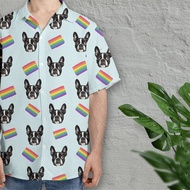 Rainbow LGBT Flag Dog 3D Print Shirts For Men Clothes Harajuku Fashion Pride Parade Blouses Beagle B