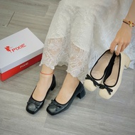 Doll Shoes 5cm High Square Heel Elegant Feminine Mixed Bow C332