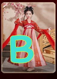 7C11 ชุดเด็กหญิง ชุดจีนโบราณ ชุดตรุษจีน ฮั่นฝู ฮันบก ชุดฮันบก Hanfu Hanbok China Korea Costume