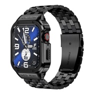 Luxury Strap+Case For Apple Watch 9 Band 45mm Bumper frame Cover Accessories Stainless Steel for iWa