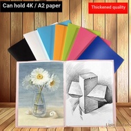 4K Picture Folder Storage Sketchbook A2 Folder Picture Book Folder 4 Open Transparent Page Bag Engin